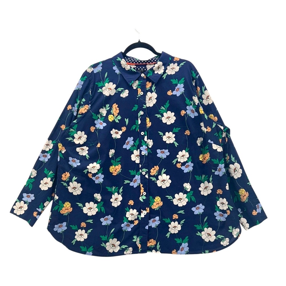 Talbots Button Up Shirt‎ Blue 3x